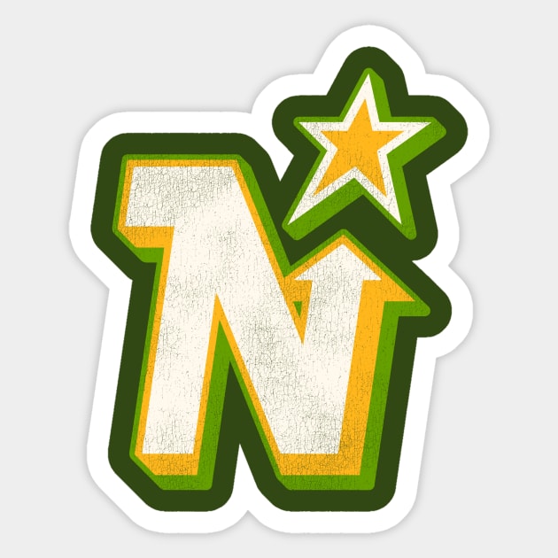 Defunct Minnesota North Stars Hockey Team Sticker by Defunctland